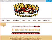 Tablet Screenshot of dinunzioshoerepair.com